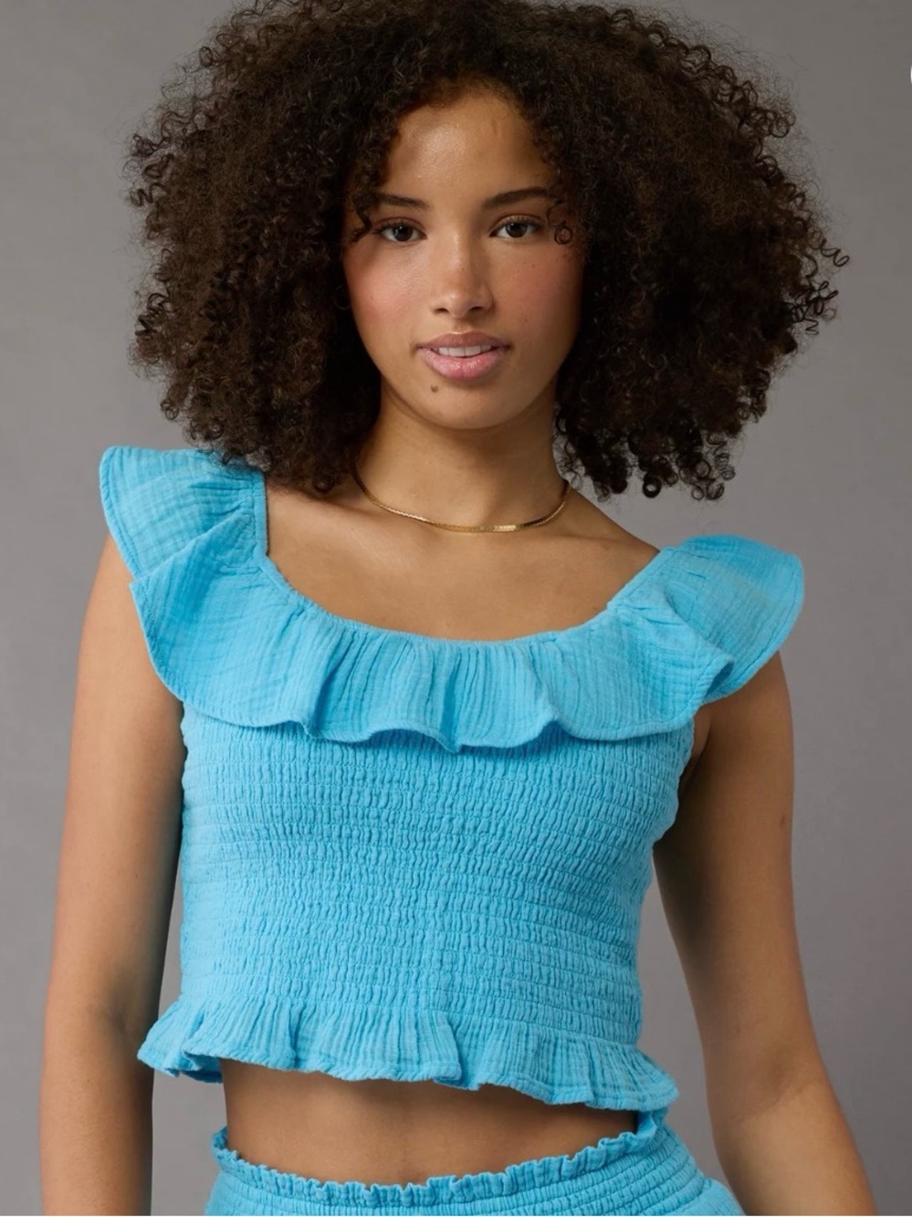 American‎ Eagle off the shoulder smocked tube top size small